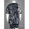 T-shirt manica corta in jersey da uomo con tinta legata